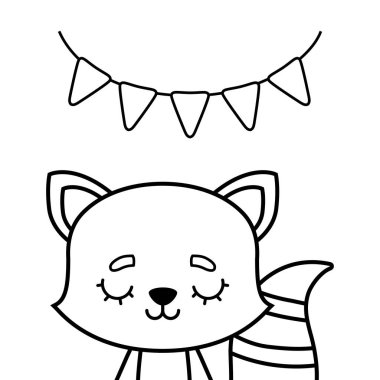 şirin kedi hayvan asılı çelenk ile