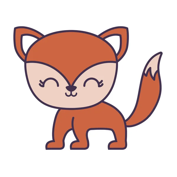 Cute Fox Animal geïsoleerde icoon — Stockvector