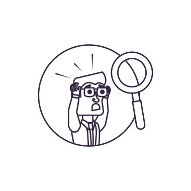 Büyüteç ile işadamı zarif