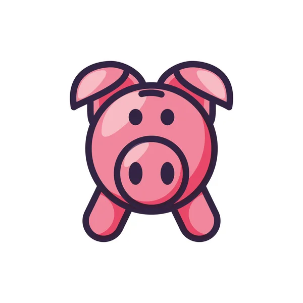 Sparschwein isolierte Ikone — Stockvektor