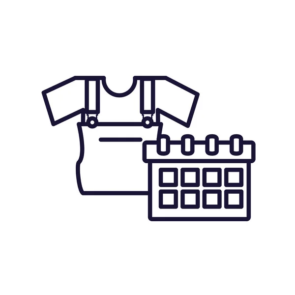Construcción uniforme general con recordatorio de calendario — Vector de stock