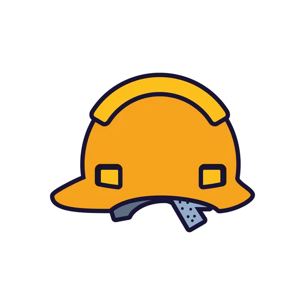 Helmet construction protection isolated icon — Stock Vector