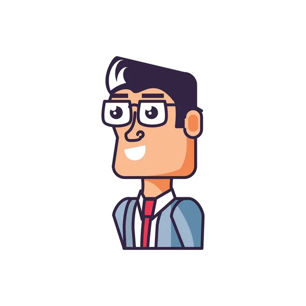 Επιχειρηματίας κομψό avatar χαρακτήρων — Διανυσματικό Αρχείο