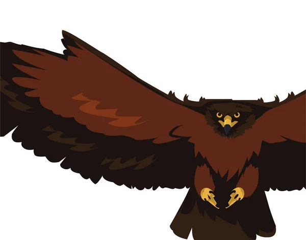 Bel aigle volant oiseau majestueux — Image vectorielle