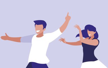 Dans eden genç çiftler