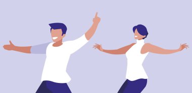 Dans eden genç çiftler