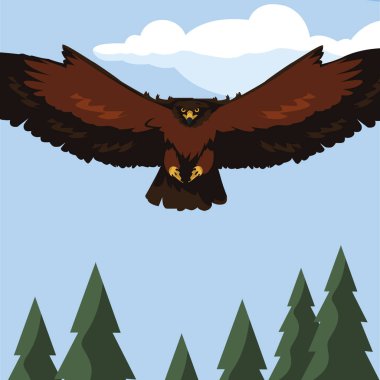 manzara görkemli kuş uçan güzel kartal