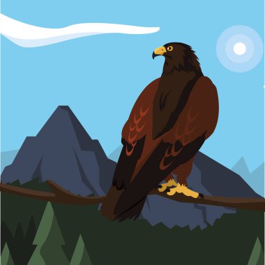 ağaç dalı görkemli kuş güzel kartal