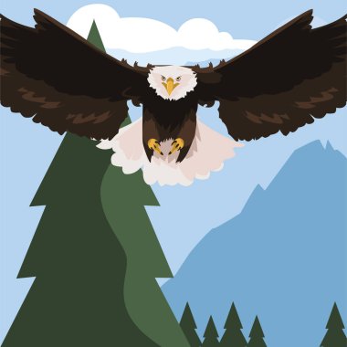 manzara uçan güzel kel kartal