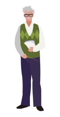 belgeler karakter ile öğretmen erkek