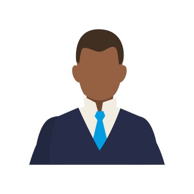 zarif siyah işadamı avatar karakteri