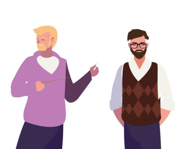 öğretmenler çift avatarlar karakterler