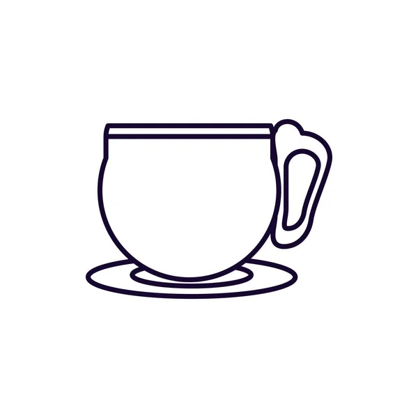 Taza de té bebida icono — Vector de stock