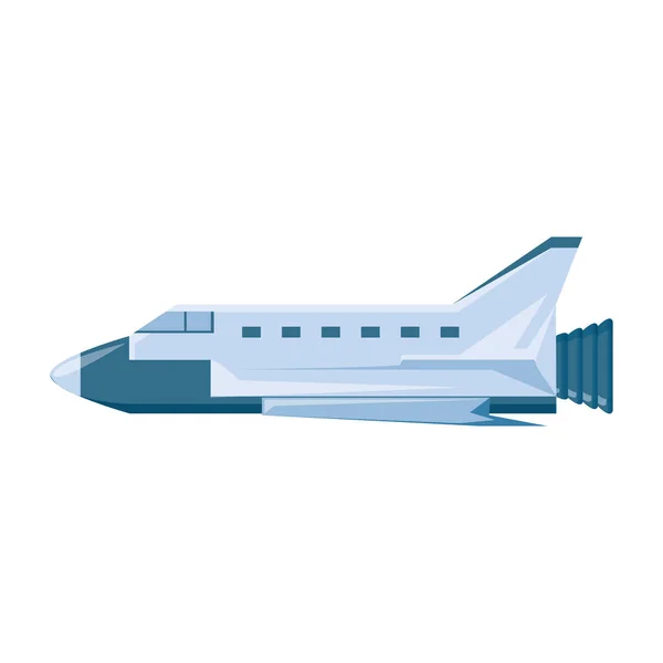 Spaceship vehicle isolated icon — Stock Vector