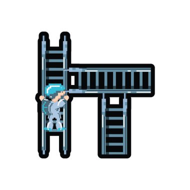 video oyunu avatar merdivenlerde pikselli