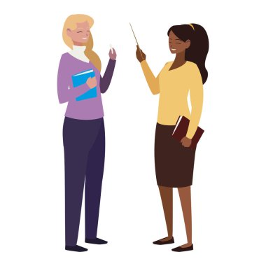 ders kitapları karakterleri ile ırklar arası kadın öğretmenler