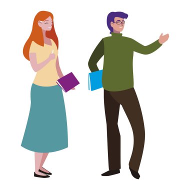 öğretmenler çift avatarlar karakterler