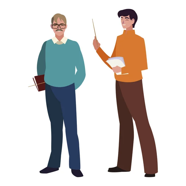 Δάσκαλοι ζευγάρι avatar χαρακτήρες — Διανυσματικό Αρχείο