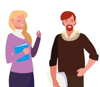 öğretmenler çift avatarlar karakterler