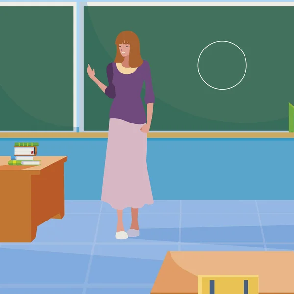 Učitel žen ve třídě — Stockový vektor