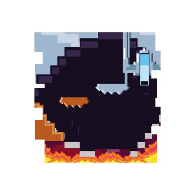 video oyunu pixelate sahne