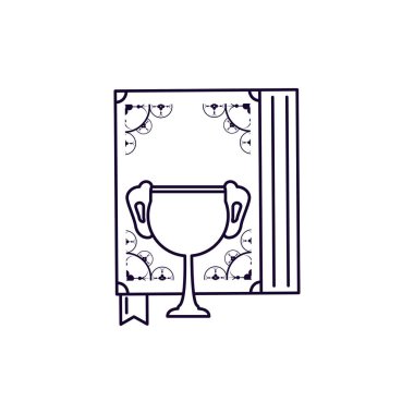 kuran kitap ve altın kadeh ramazan kareem