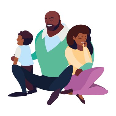 oğlu ile siyah anne çift