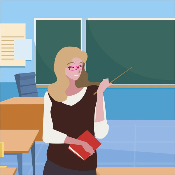 Učitel žen ve třídě — Stockový vektor