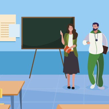 sınıf karakterleri spor ve kadın öğretmenler