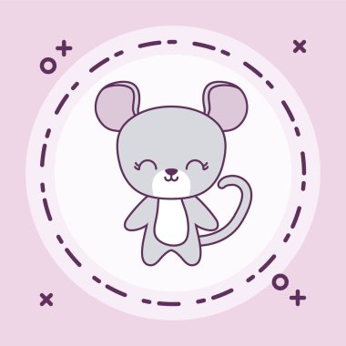 çerçeve dairesel sevimli fare hayvan