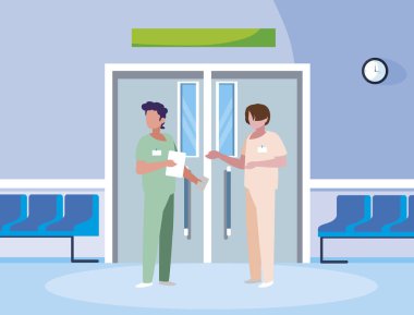 asansör kapıerkek tıp işçileri