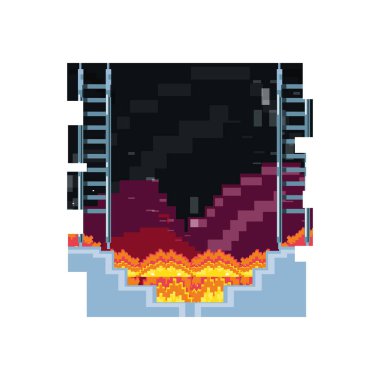 video oyunu pixelate sahne