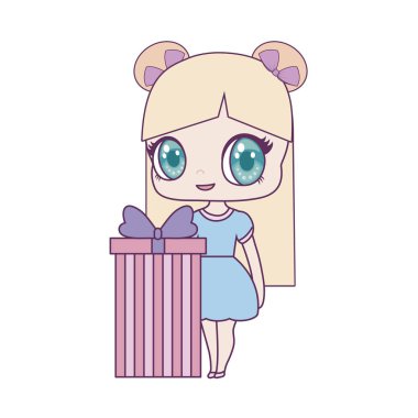 hediye kutusu ile sevimli küçük bebek