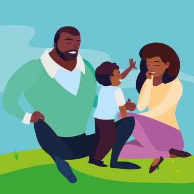 manzara oğlu ile siyah anne çift