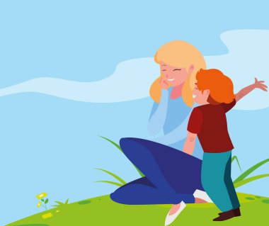 manzara oğlu ile anne