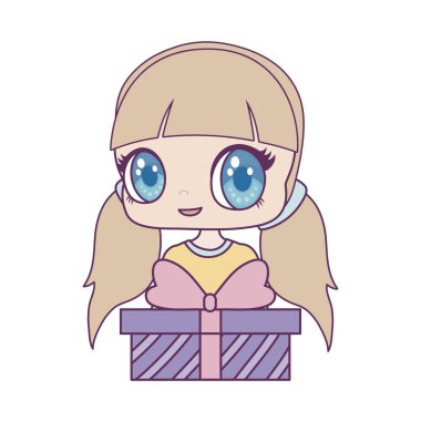 hediye kutusu ile sevimli küçük bebek