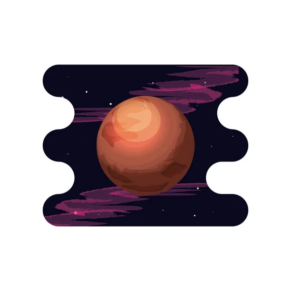 Mars planeta scena spațiu — Vector de stoc