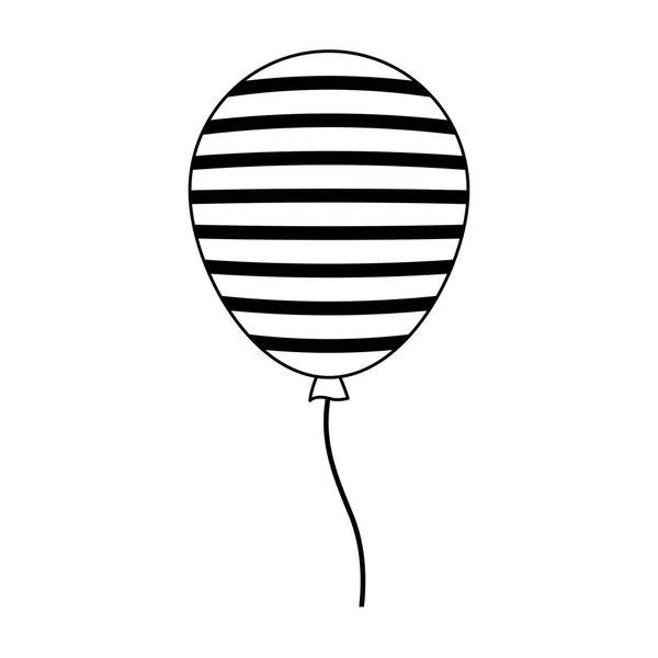 Ballon hélium elszigetelt ikon — Stock Vector