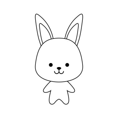 Sevimli tavşan hayvan karakteri