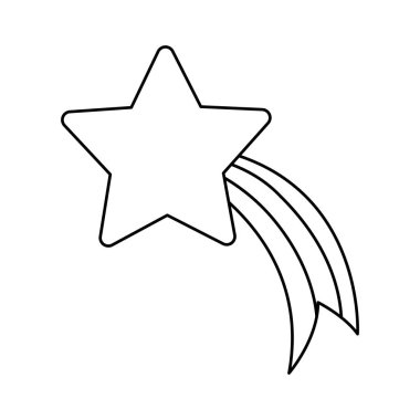 şirin kayan yıldız izole edilmiş simgesi