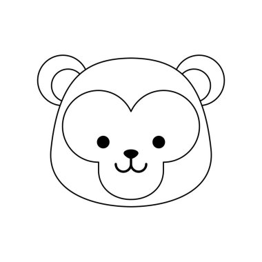 sevimli maymun hayvan izole simge