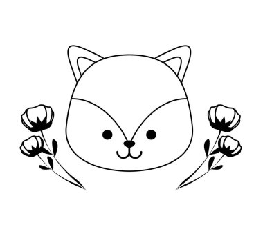 çiçek dekorasyon ile sevimli tilki başkanı