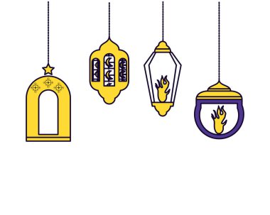 ramazan kareem lambalar asılı