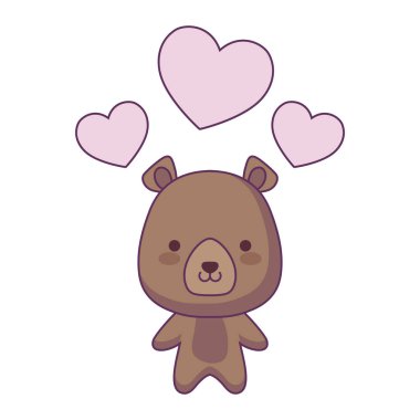 kalpleri aşk ile sevimli ayı hayvan