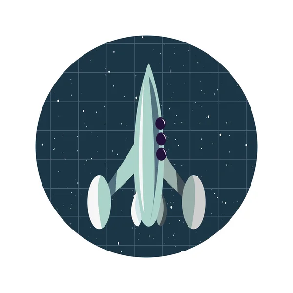 Raket skepp flygande — Stock vektor