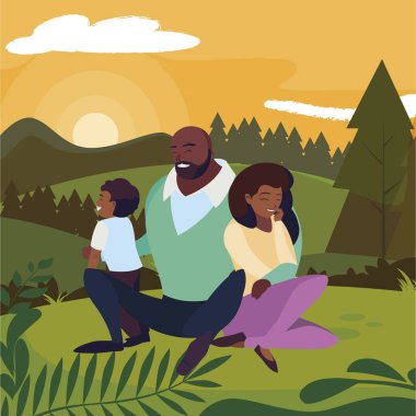 manzara oğlu ile siyah anne çift