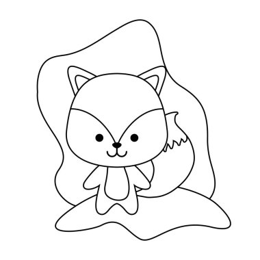 izole hayvan simge sevimli tilki