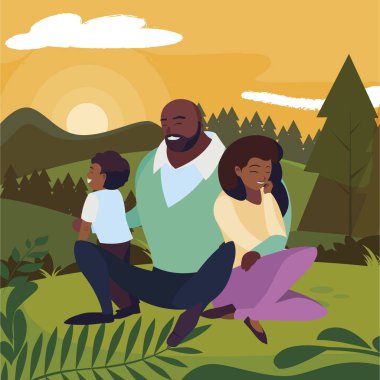 manzara oğlu ile siyah anne çift