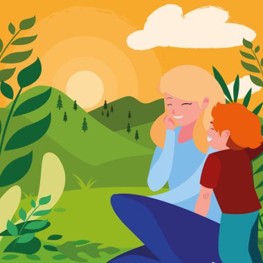 manzara oğlu ile güzel anne