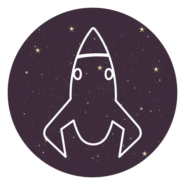 Rocket Space sterren — Stockvector